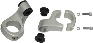 Mustang II and Custom Bolt-On Rack Mounts, Silver-Anodized Finish
